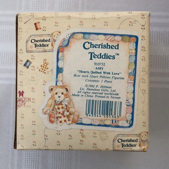 Cherished Teddies Amy Bear Hearts Quilted with Love - Picture 6 of 6